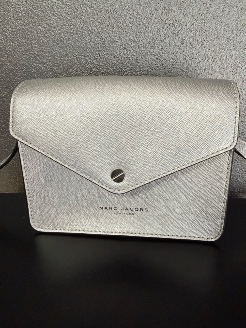 Marc Jacobs Metallic Silver Crossbody Envelope Bag